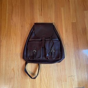 Genuine leather backpack